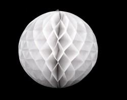 Dekorační koule Honeycomb bílá 25cm