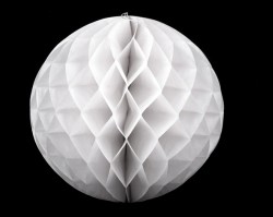 Dekorační koule Honeycomb bílá  29cm
