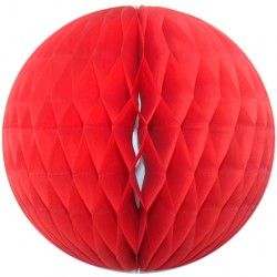 Dekorační koule Honeycomb červená 30cm
