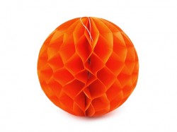 Dekorační koule Honeycomb světle oranžová 25cm