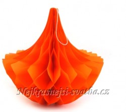 Dekorační lampionek Honeycomb oranžová
