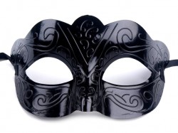Karnevalová maska - škraboška- černá