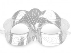 Karnevalová maska - škraboška- stříbrná