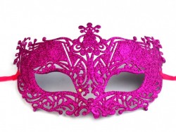 Karnevalová  škraboška Glitery pink