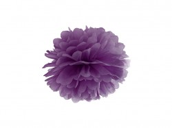 Papírový pompom 24 cm- tmavě fialová
