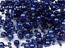 Perličky na silikonu blue navy