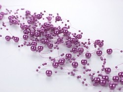 Perličky na silikonu purpurové