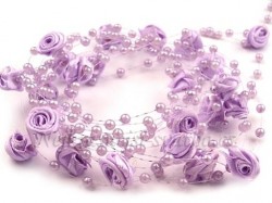 Růžičky a perličky na silikonu lila