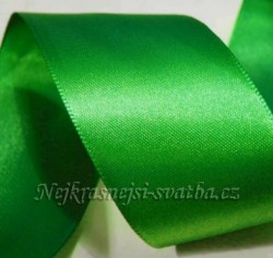Saténová stuha zelená 2,5 cm