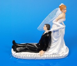 Svatební figurka na dort Rázná něvěsta