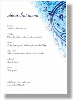 Svatební menu - motýlci