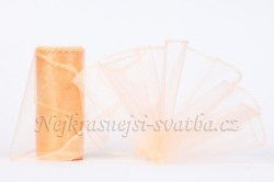 Svatební organza - oranžová light 12cm