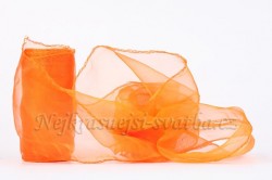 Svatební organza - oranžová světlá 12cm