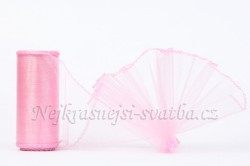 Svatební organza - růžová 15cm