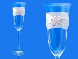 Svatební skleničky Bílá perla