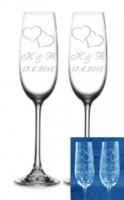 Svatební skleničky Classic iniciály