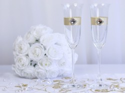 Svatební skleničky Zlatá spona